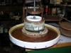 Mirror grinding platter - tool on top while grinding