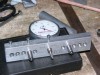 Mirror grinding tools - beam spherometer showing adjustable spacing & bearing feet