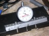 Mirror grinding tools - beam spherometer showing adjustable spacing & bearing feet